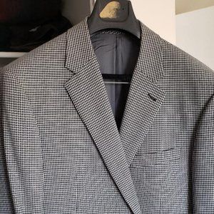 Pinto Ranch Sport Coat Black and White Check 46R